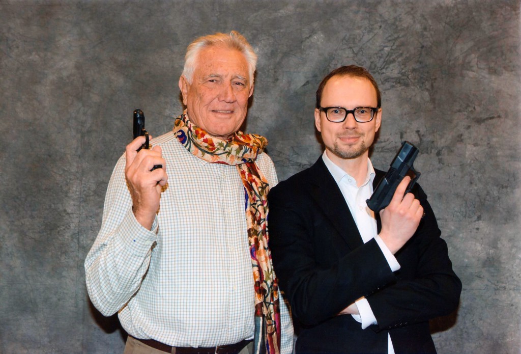 George Lazenby (007) og Brian "Brie" Iskov fotograferet i Malmø 2014