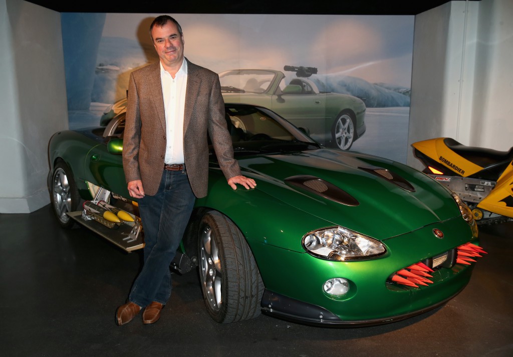 Chris Corbould with the Jaguar XKR from 'Die Another Day' (Photo by Chris Jackson/Getty Images for London Film Museum)