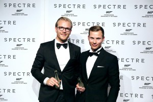 Søren Aamand og Anders Houmann fra Nohrlund til "SPECTRE"-galla, 27.10.2015 (foto © Nohrlund)