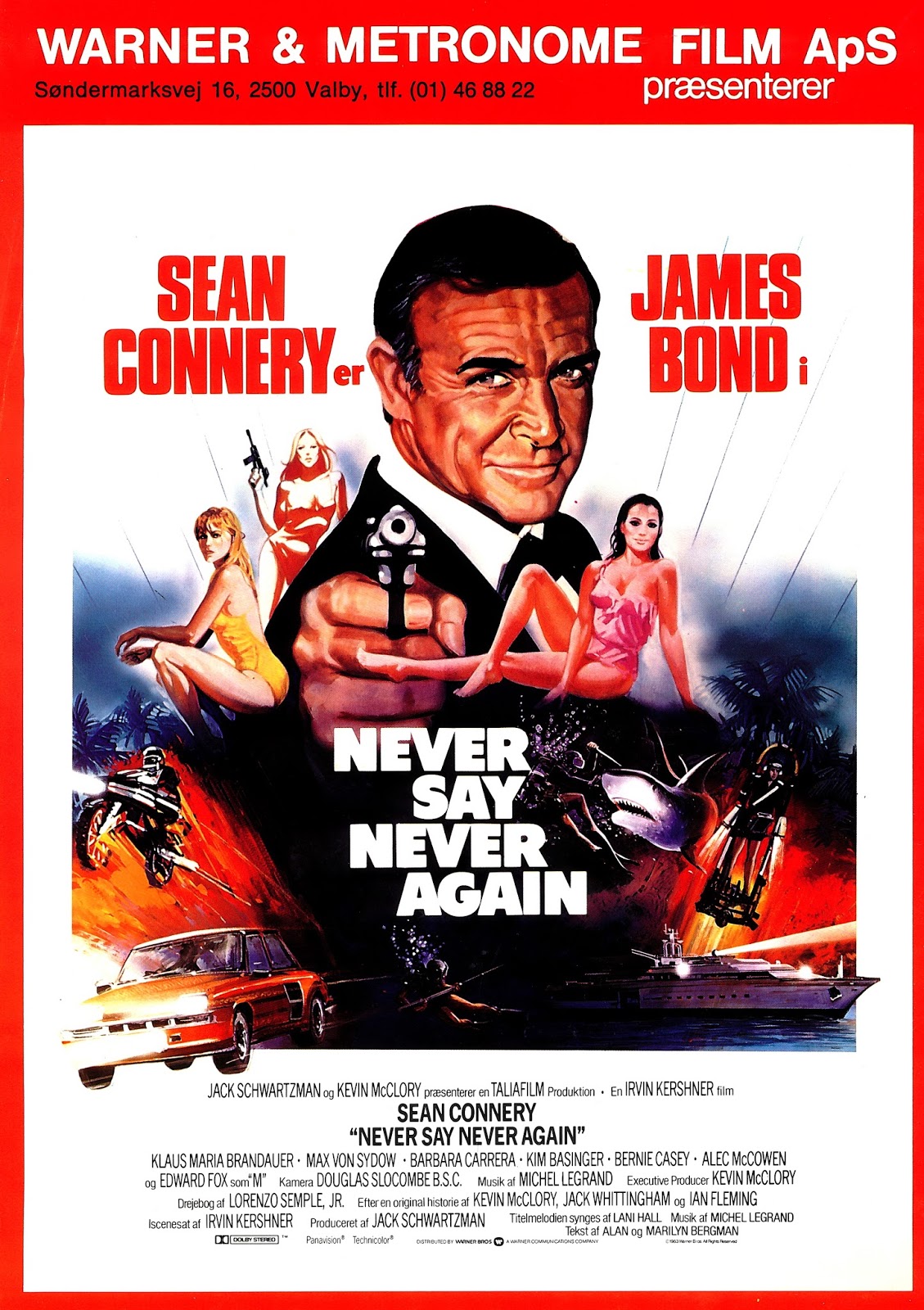 “Never Say Never Again”: Danish ad sheet (1984) – James Bond-O-Rama.dk